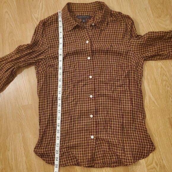 Tommy Hilfiger Plaid Utility Shirt size Small in Red/Yellow/Black - NEW - Picture 7 of 10